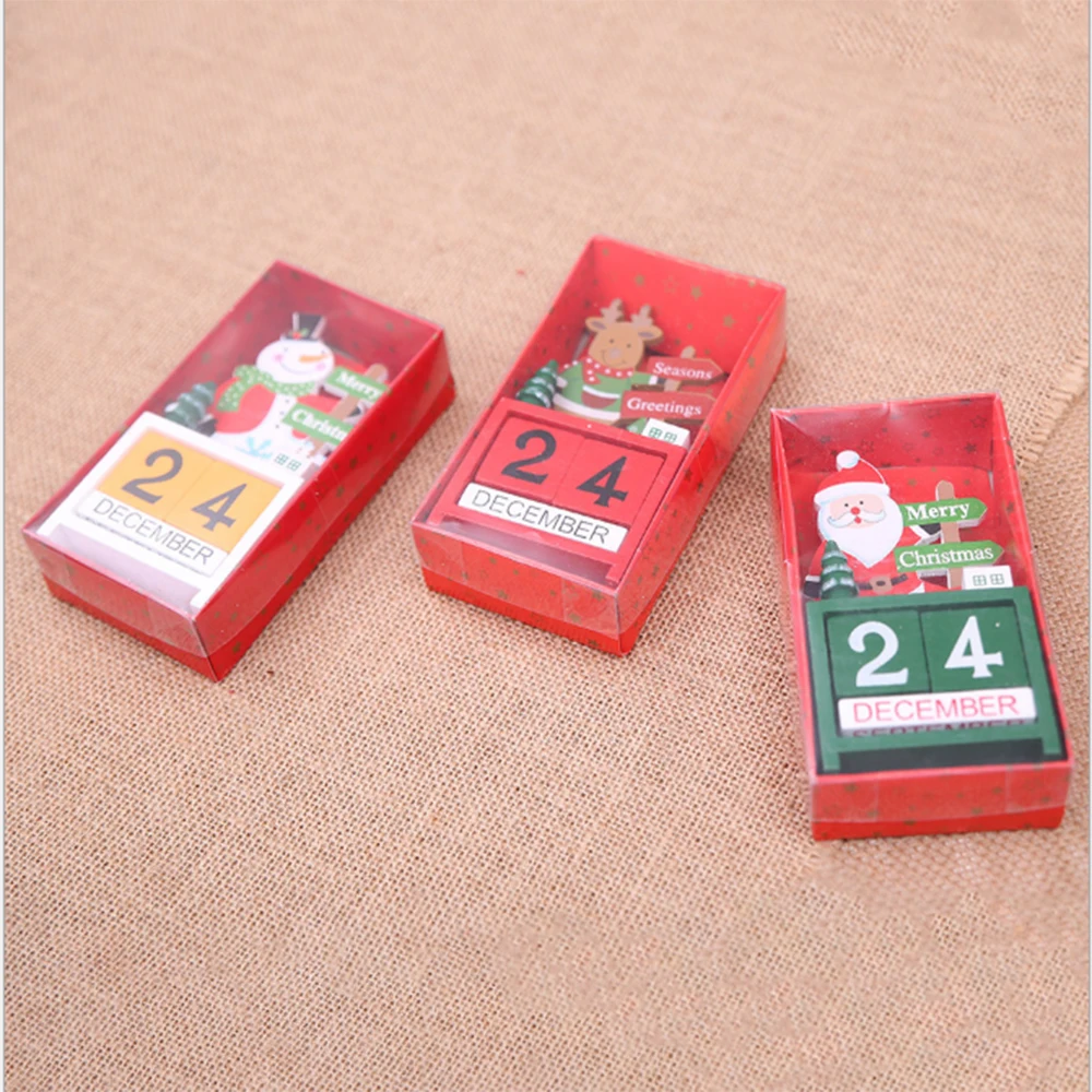 Настольный календарь Рождество День стол дерево создать рождественские