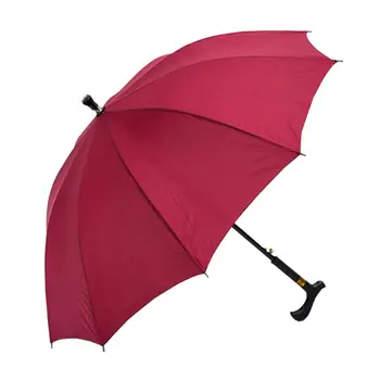 

2-in-1 Climbing Hiking Walking Stick Crutch Windproof Anti-UV Rain Sun Umbrella