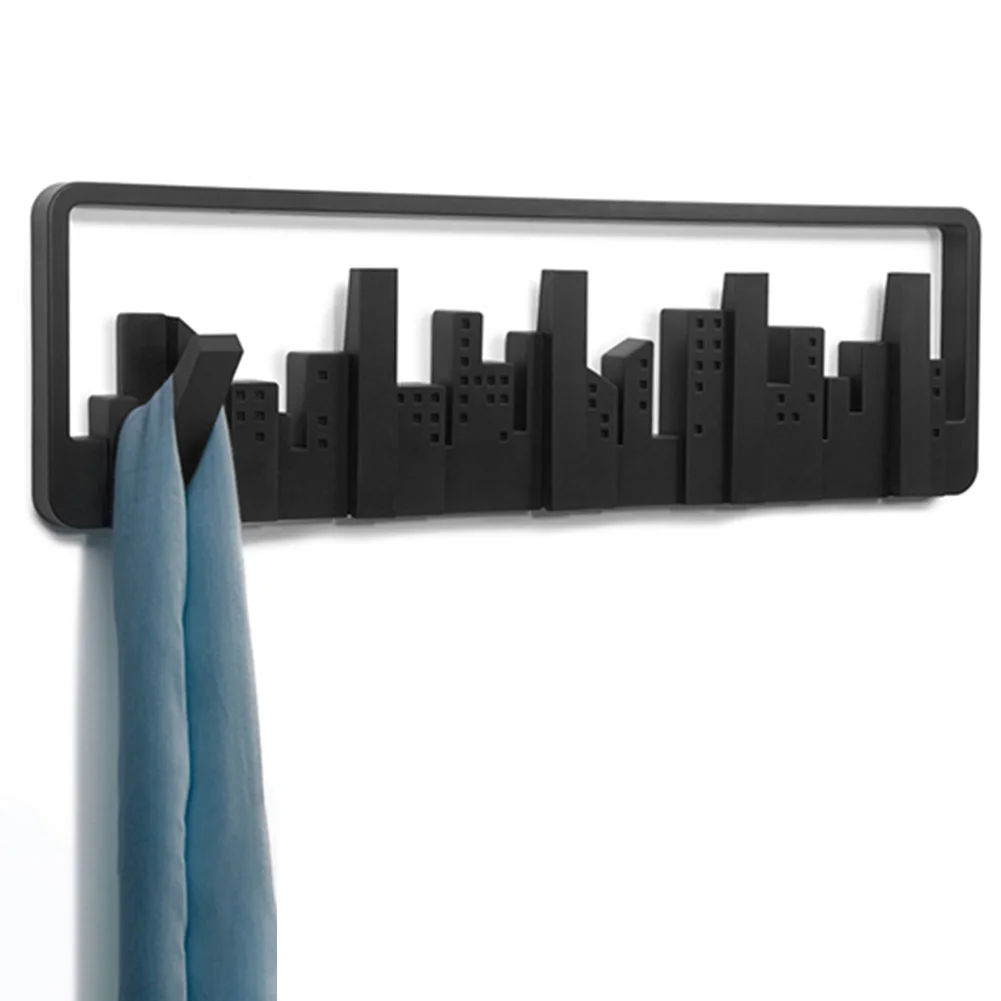 Bedroom Living Room Wall Mount Pastoral Style Hanger Multipurpose Home Decorative Hook Durable Coat Sturdy Black Storage