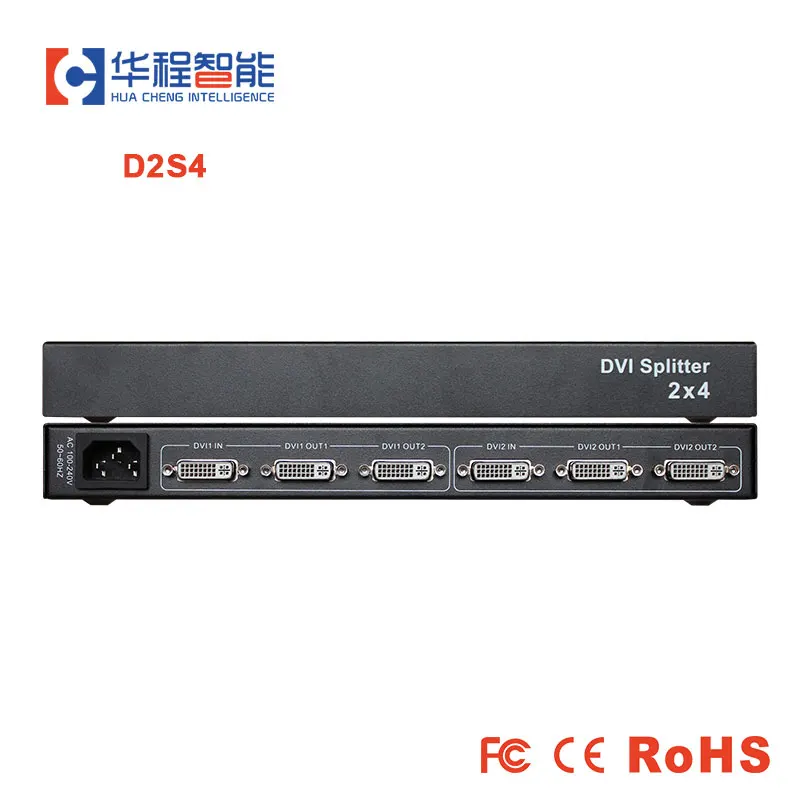 

6 port HD DVI Splitter 2x4 AMS-D2S4 vs dtech DT-7024 has 1080p picture quality for absen led stage backdrop screen