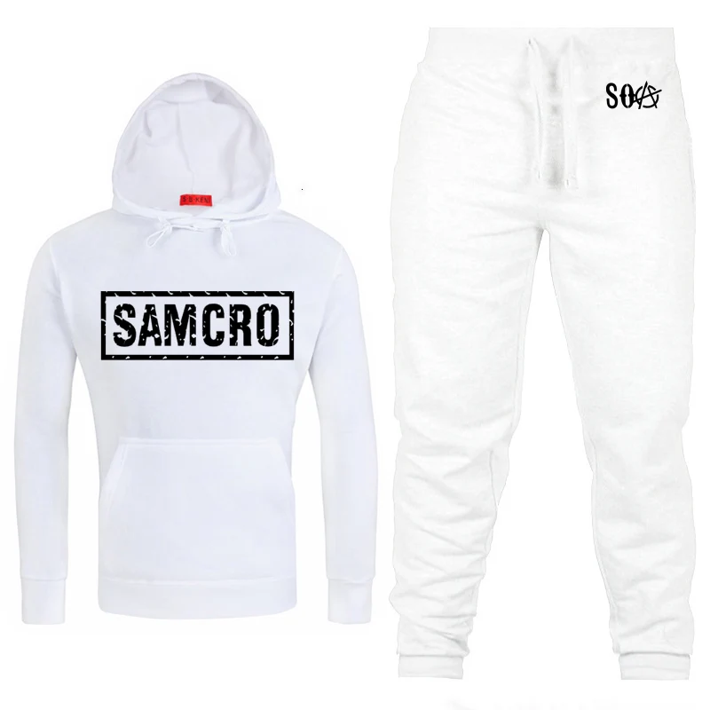 SOA Sons of anarchy/Детские модные толстовки с капюшоном с принтом «SAMCRO» Мужская Флисовая теплая толстовка мужские толстовки с капюшоном в стиле хип-хоп, штаны, костюм из 2 предметов