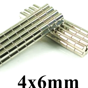 

100PCS Super Strong Magnet 4x6mm Small Round NdFeB Neodymium Disc Magnets Dia 4mm x 6mm N35 Rare Earth NdFeB Magnet Dia 4*6mm