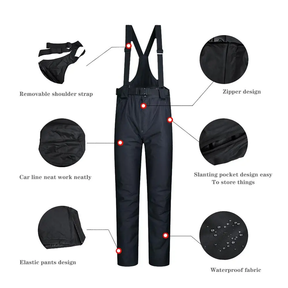 High Quality Ski Pants Outdoor Waterproof Windproof Ski Pants for Men Women Outdoor Ski Pants