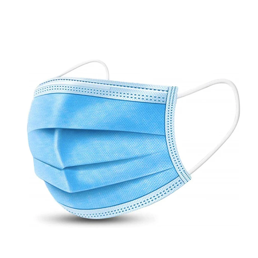 

10pcs Face Masks 3-Ply Nonwoven Hygiene Face Mouth Disposable Masks Dustproof Disposable Earloop Facial Protective Cover Masks