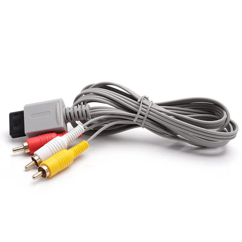 

1,8 м Аудио Видео AV кабель игровой консоли композитный 3 RCA видео кабель для Nintendo Wii