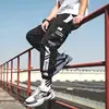 Hip Hop Ribbons Cargo Pants Men Joggers Pants Mens Streetwear Military Pants 2022 Fashion Male Elastic Waist Pant Cotton Black ► Photo 3/6