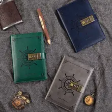 B6 винтажный блокнот, ежедневник, записная книжка, записная книжка из искусственной кожи, блокнот с замком, офисный студенческий пароль