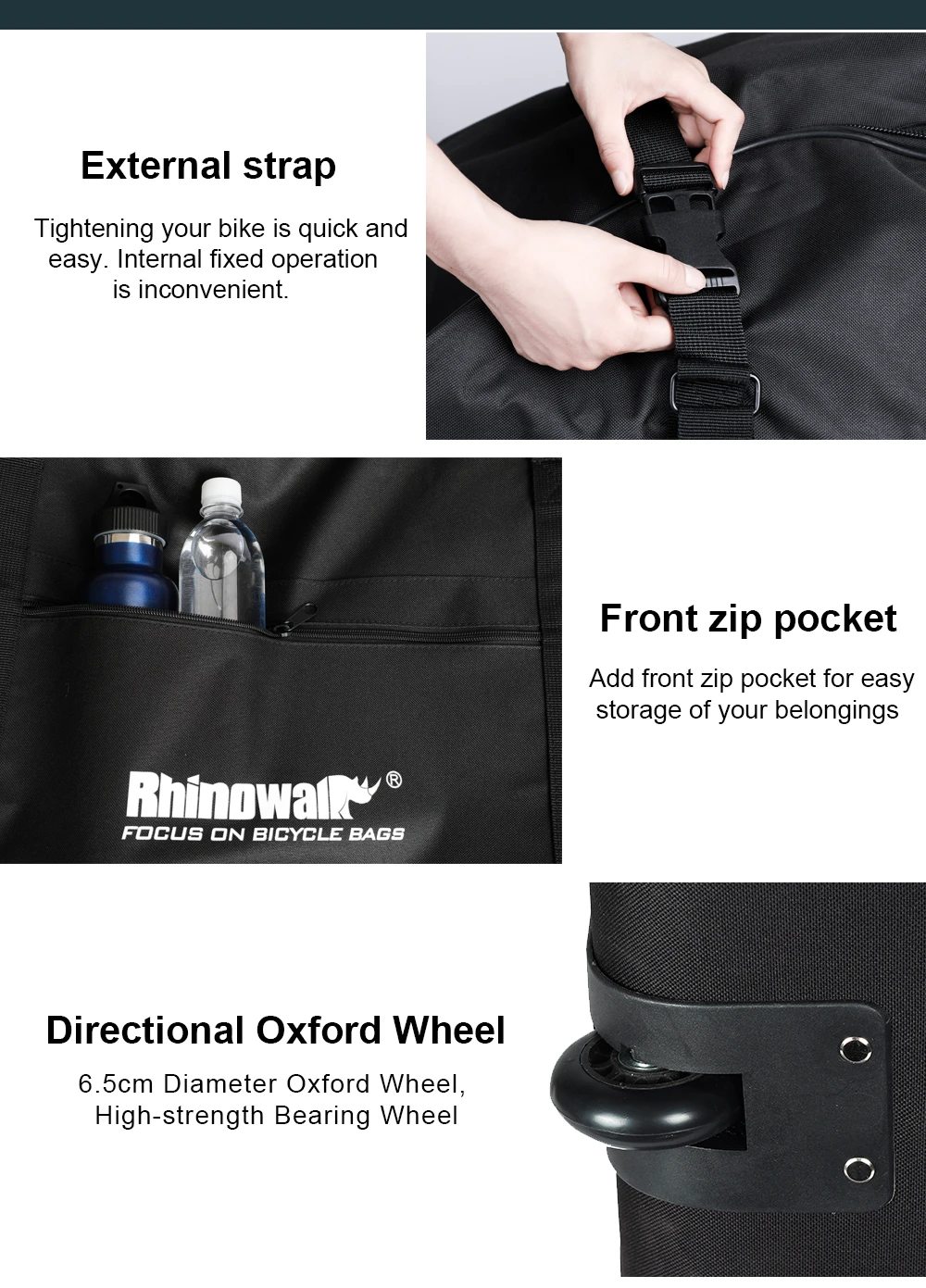 Rhinowalk Складная велосипедная сумка Оксфорд износостойкие Чехлы для багажа для 20-22 дюймов складной велосипед электромобилей