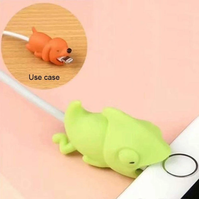 Популярный защитный шнур AMS-Cable, милый животный кабель для iPhone, аксессуар для телефона защищает для Apple iPhone iPad iPod