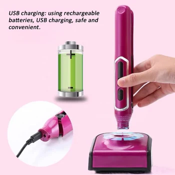

Hair Straightener Cordless With Base Mini Portable LED Display Dual Use Home Fast Heating Professional Curling USB Charging