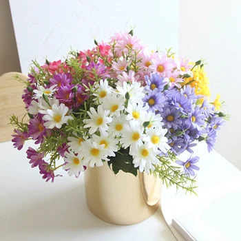 

Artificial Plant Daisy Simulation Blue Small Daisy Jump Orchid Fake Flowers Christmas Home Wedding New Year Decor