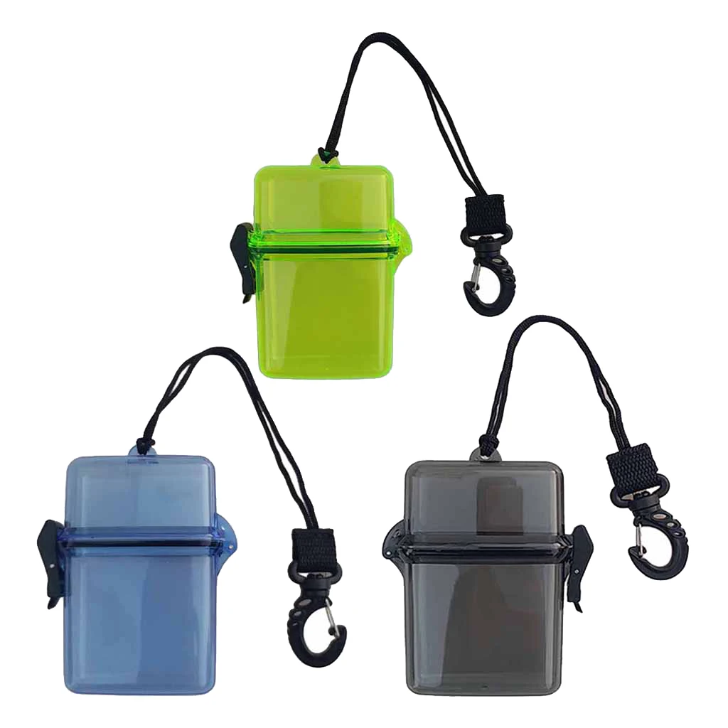 Waterproof Dry Box Container with Swivel Clip Scuba Diving Kayaking Sailing Waterproof Dry Box for Water Sports Diving 