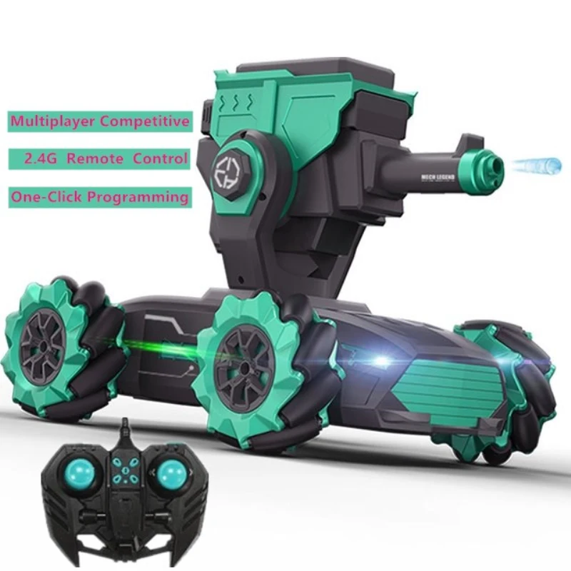 Remote Control Tank 13CH 2.4G Omnidirectional Drift Infrared Aiming Remove Magazine Water Bomb Strong Power MultiPlayer RC Toy 6