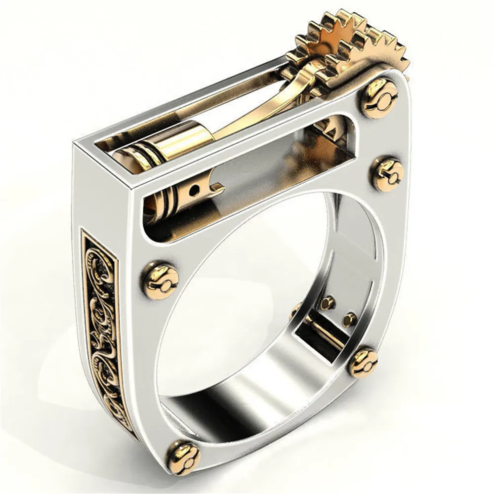 Модные Стимпанк Шестерни для мужчин крутые часы стиль этнические кольца для женщин девочек Винтаж СТИМ панк украшения кольцо