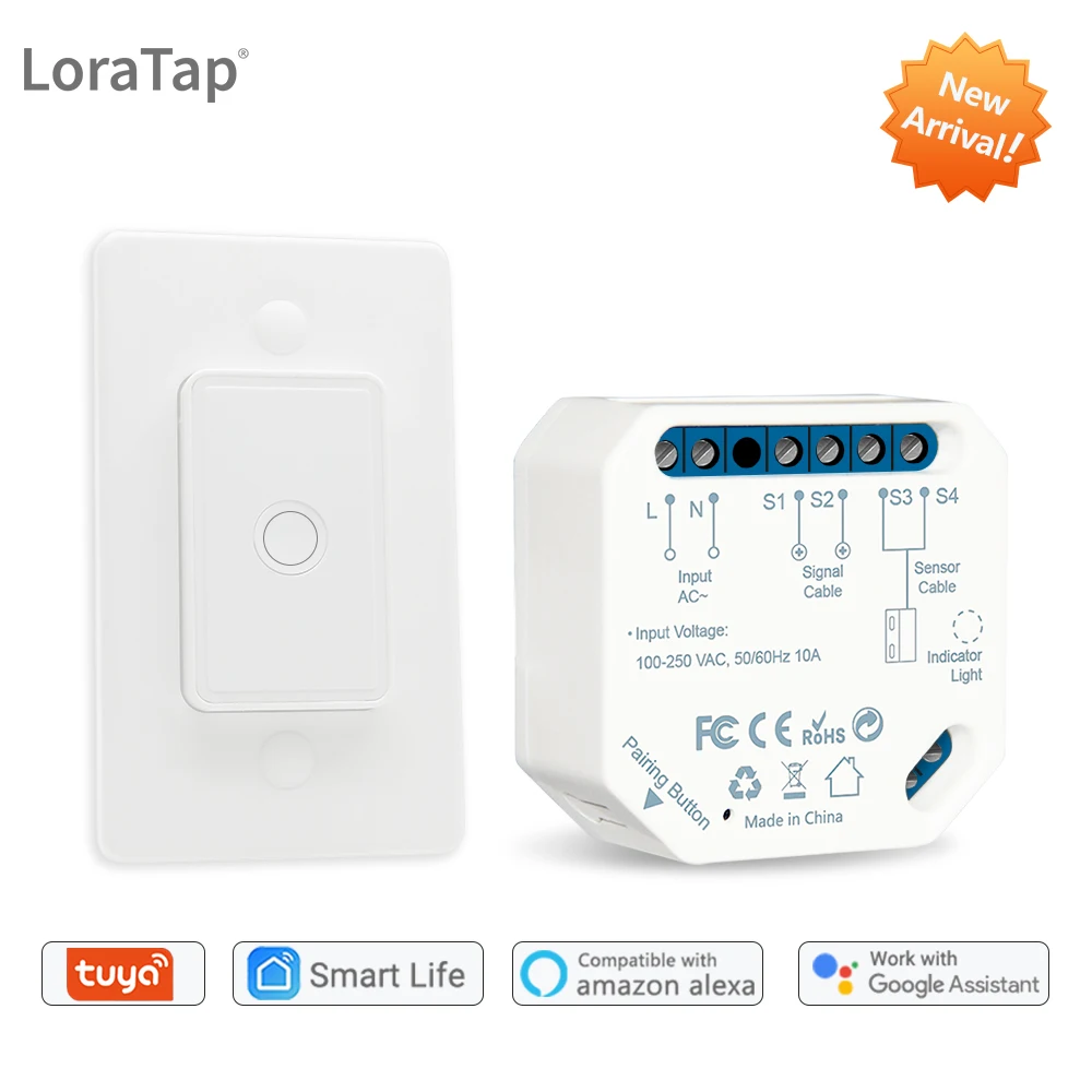 Tuya Smart Life WiFi Garage Door Controller Opener with Remote works with Alexa Echo Google Home App Alert DIY Automation afbeelding