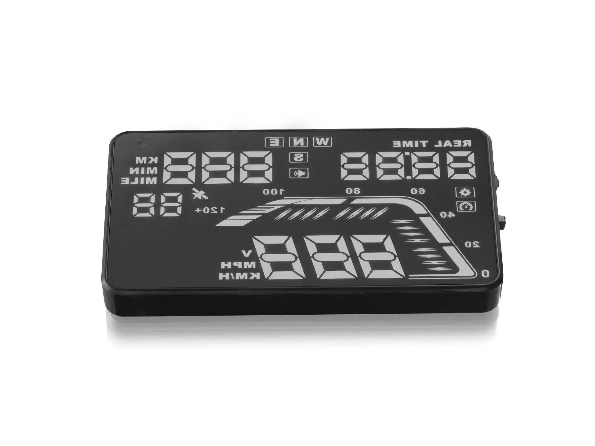 Стиль HUD Q7 прикуриватель дисплей gps позиционирование универсальный портативный скорость расход топлива дисплей