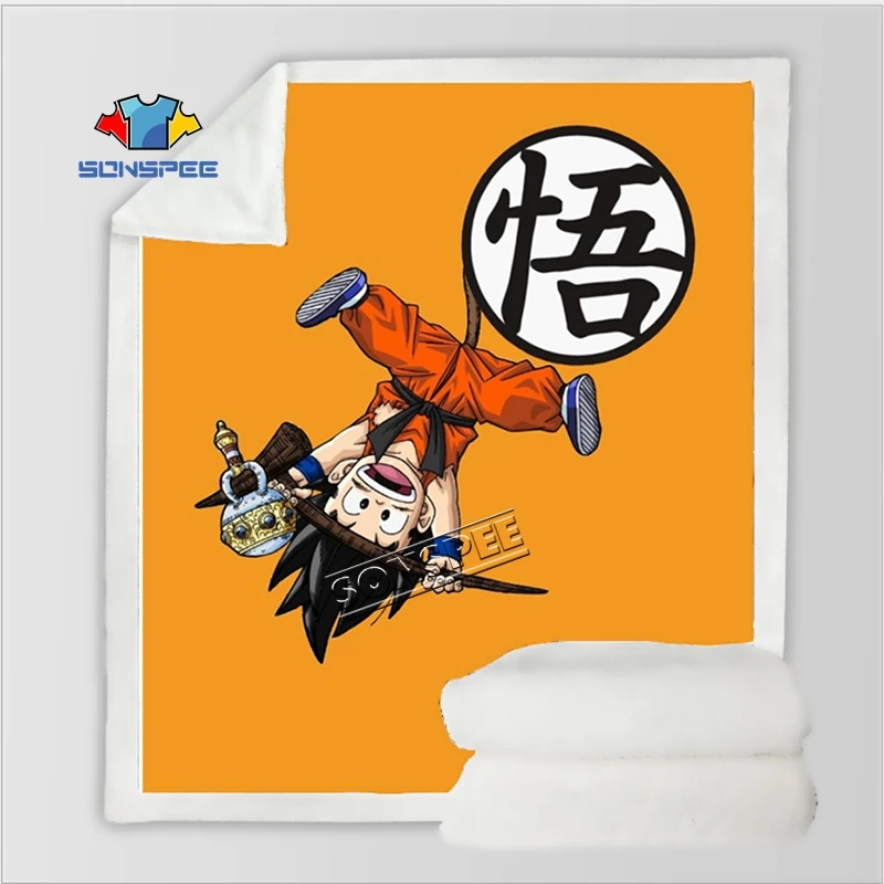 Dragon Ball, молодежное постельное белье для путешествий, Супер Saiyan Goku, набивное одеяло с рисунком, покрывало для мальчиков и девочек, дорожное одеяло, квилт для софы - Цвет: 8