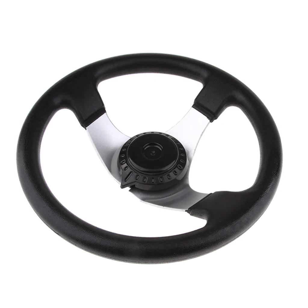 300mm Steering wheel With Cap Assy 3 Spoke Go Kart Buggy Quad Steering Wheel For Hammerhead Kandi JCL Fits 150cc - 250cc Engines