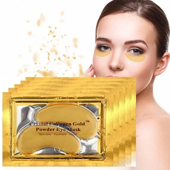

5 Pairs of Collagen Gold Eye Masks, Suitable for Dark Circles Puffiness Anti-aging Moisturizing Eye Mask 24k Gold Eye Mask