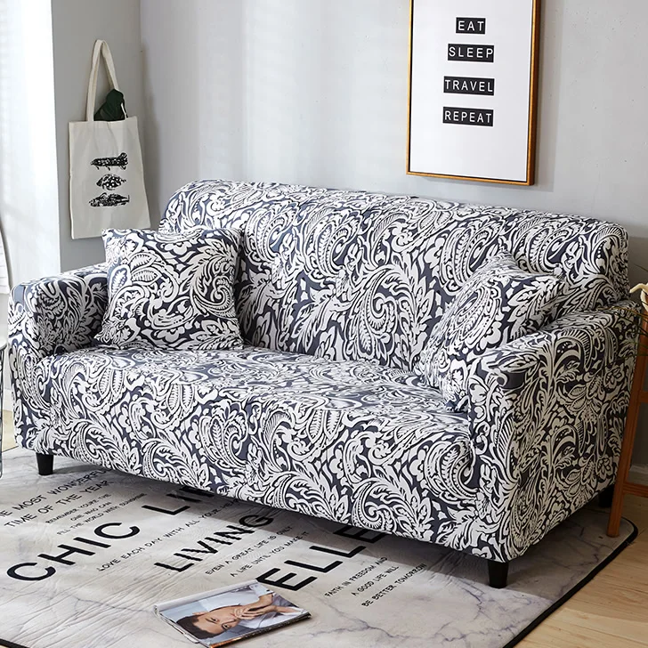 Большой эластичный чехол на диван все включено противоскользящие чехлы для диванов диванное полотенце Одноместный/Два/три/Четырехместный - Цвет: 6002