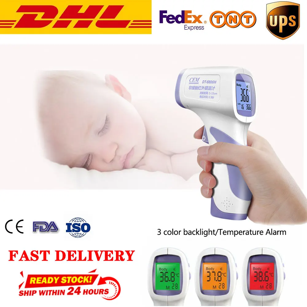 

Infrared Thermometer Non-Contact Temperature Meter Gun Handheld Digital LCD indoorOutdoor Laser Pyrometer IR Thermometer