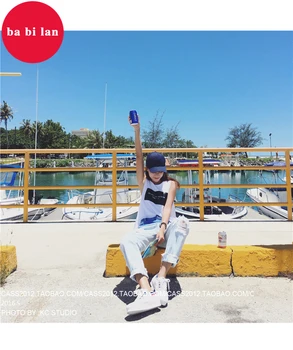 

2020 Couture Woman Spring Fashion Jeans Slim Feet Haren Pants Vintage style Loose Pants