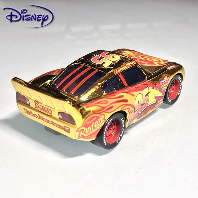 Disney Plating Cars цвет серебристый золотой молния McQueen металл литье под давлением