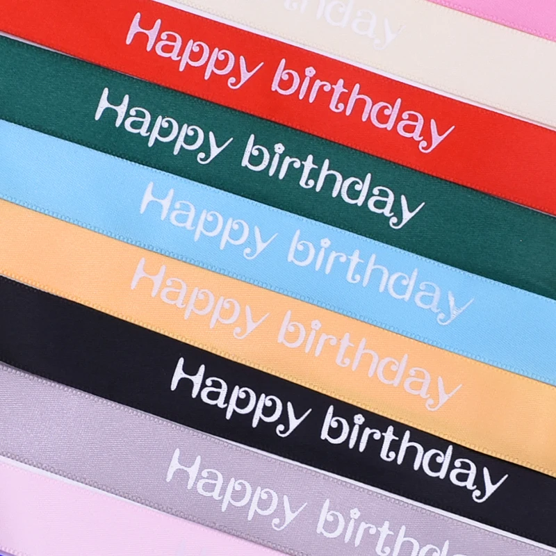 5-10 Meter Happy Birthday Ribbon Gift Wrapping for Bow Tapes Party