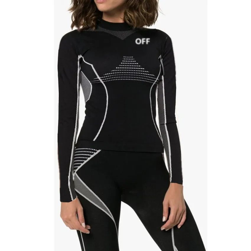 

2pcs Long Sleeve Crop Top T Shirt Female Yoga Set Polka Fitness Tracksuit Women Sportswear Workout Gym Running Clothes Yoga Pant