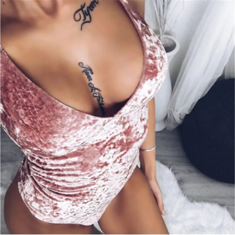 Direct Deal Women Sleeveless Velvet Bodysuit Leotard Top Bodycon Jumpsuit Romper Tops Blouse Direct Deal Women Sleeveless Velvet Bodysuit Leotard Top Bodycon Jumpsuit Romper Tops Blouse