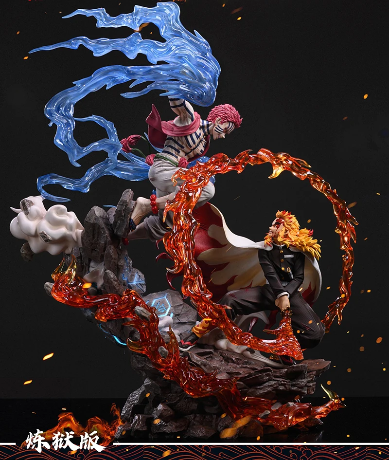 Demon Slayer Rengoku Kyoujurou Vs Akaza Gk Limited Statue Figure Action Figures Aliexpress
