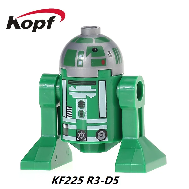 KF225 Without Box Одиночная Робот мини BB8 BB-8 с черный красный серый синий цвет R2d2 R3D5 космические строительные блоки детский подарок игрушки D1000 - Цвет: KF225 Without Box