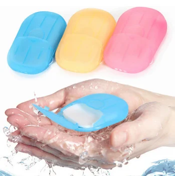 

10000Boxes=200000pcs Travel Disposable Soap Paper Basic Cleaning Whitening Washing Hand Portable Mini Bath Paper Soap
