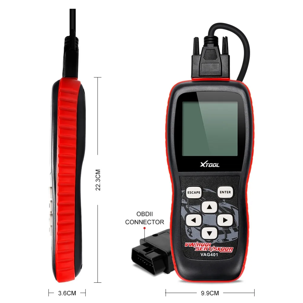 XTOOL VAG401 OBD2 считыватель кодов для VW/AUDI/SEAT/SKODA OBD II Авто диагностический инструмент и