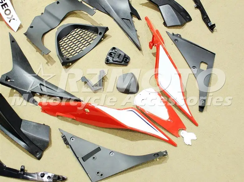 Полный мотоцикл полный комплект обтекателя для Aprilia RSV4 1000 2010 2011 2012 2013 АБС-пластик белого и красного цветов