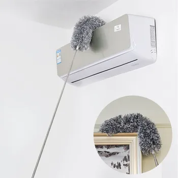 

MOM'S HAND Extendable Feather Duster With Telescopic Pole Stainless Steel Microfiber Duster For Cleaning Cobweb Car Home Cleaner