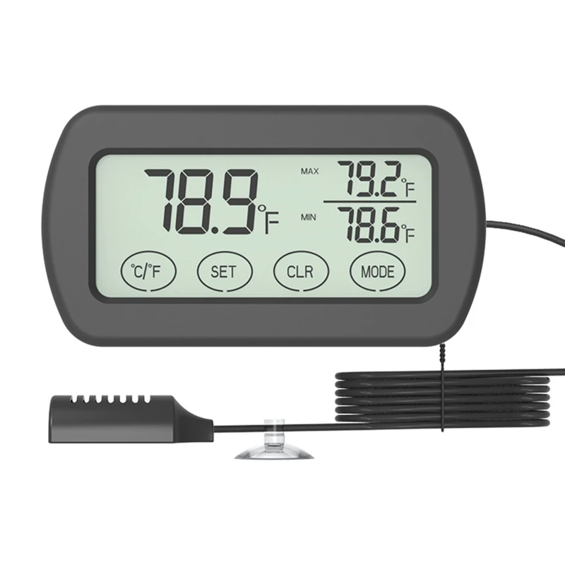 Reptile Terrarium Thermometer Hygrometer Max/Min Digital Display