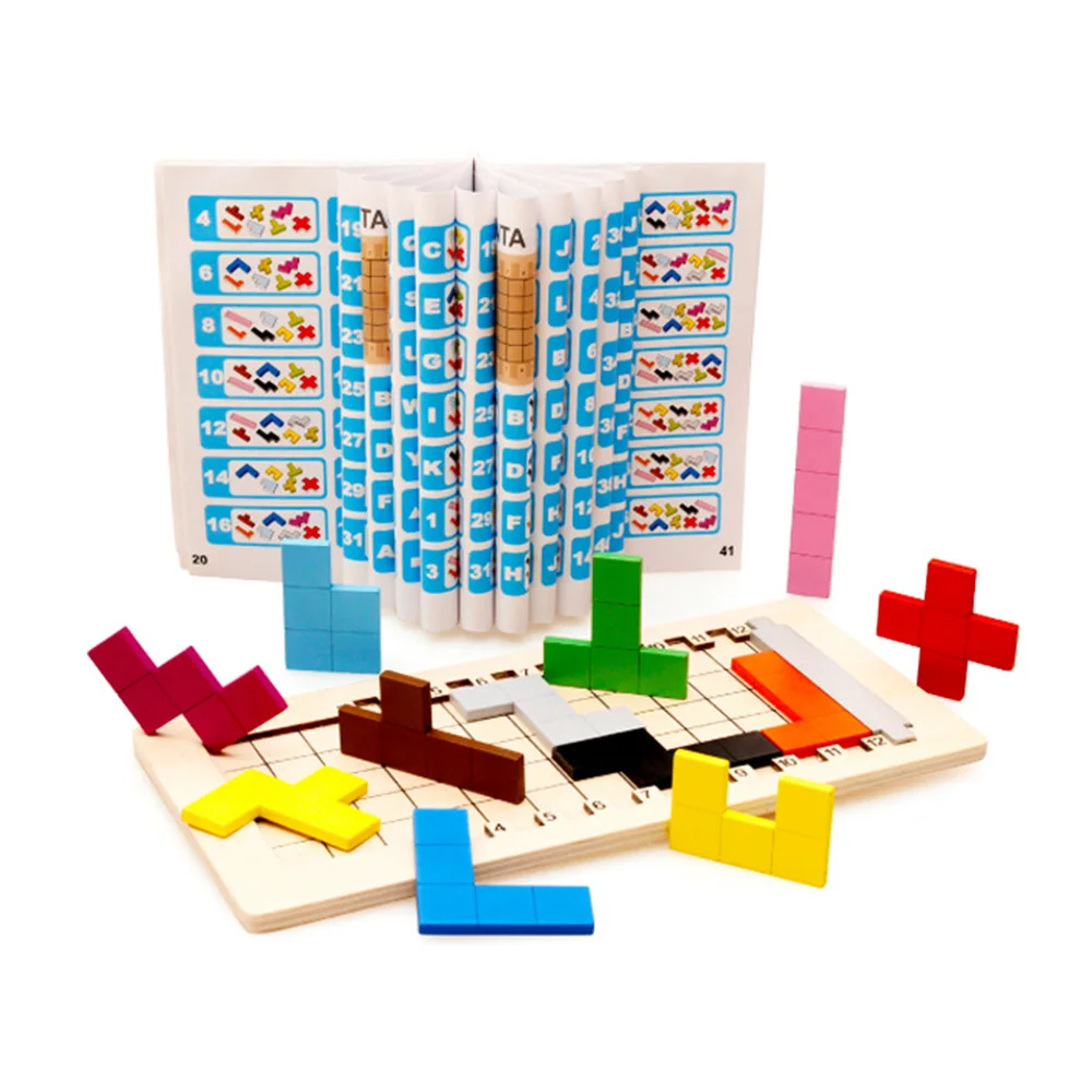 3D геометрическая деревянная игра головоломка игрушки головоломка Танграм магирование интеллектуальная развивающая игрушка для детей