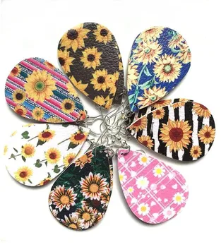 

Wholesale New Earrings 30Pairs Mixed Styles Sun Flower Faux Leather Earrings For Women Girls Jewelry
