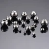 50Pcs/Lot Silver Color Stainless Steel Spacer Beads Loose Ball With Hole Charm Bracelets Bangles DIY For Jewelry Making 4