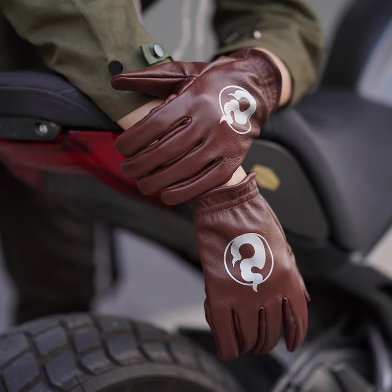 Waliicorners Genuine Leather Frosted Top Layer Cowhide Leather Mens Gloves New Mens Wrist Motorcycle Gloves 12 Hf698063ce4304d6aaf4acda4be7f84b5X