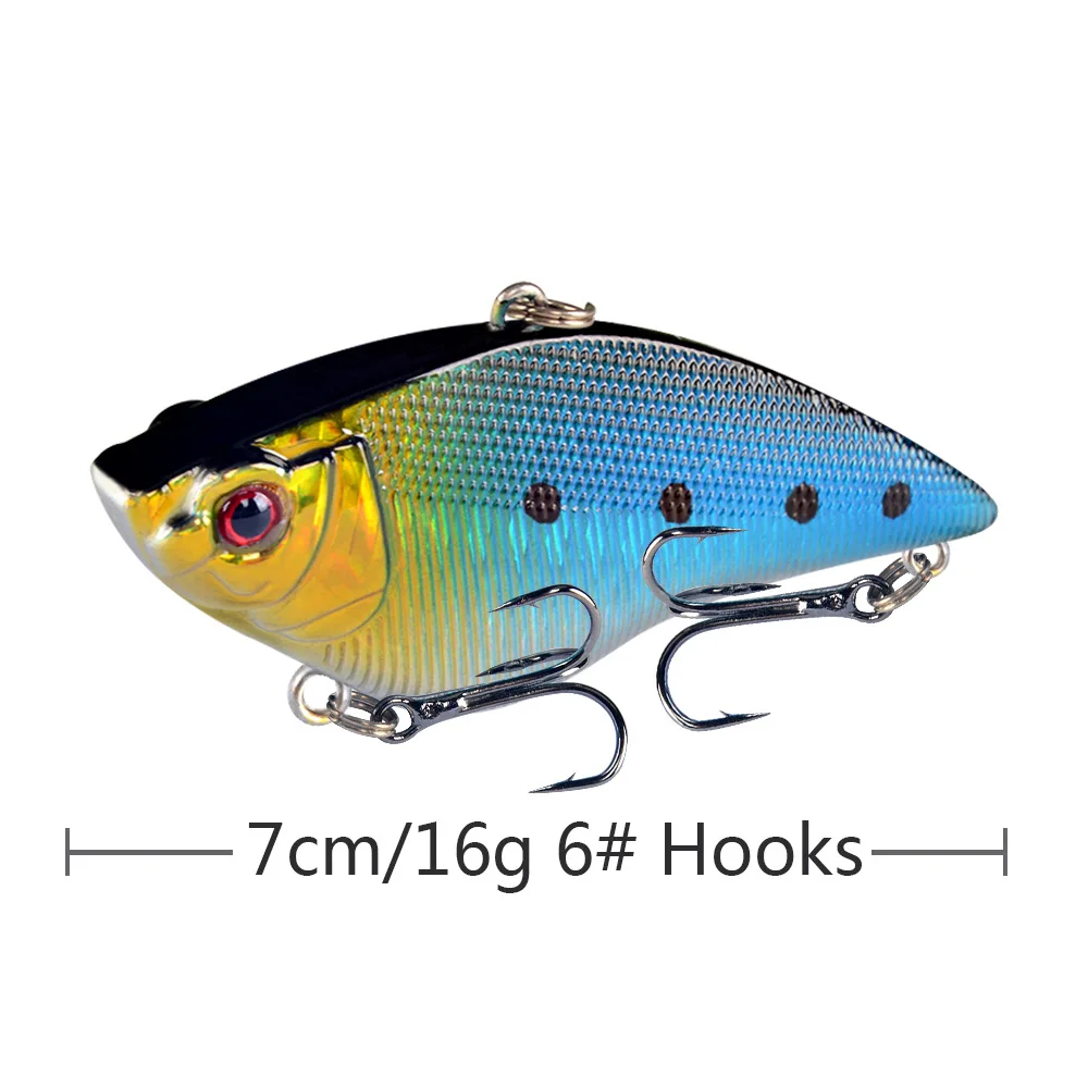 1Pcs 16g/7cm Rattling VIB Sinking Vibration Fishing Lure