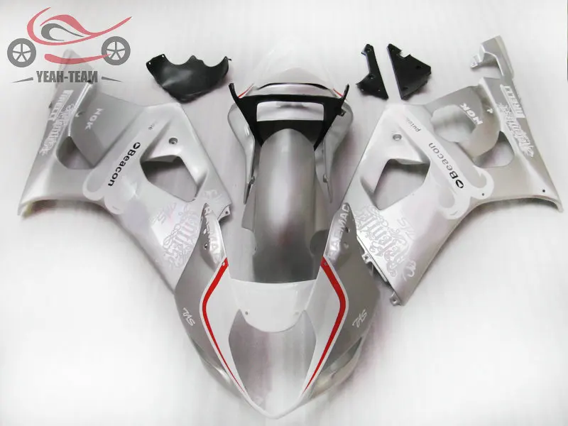 Пользовательские китайские обтекатели комплект для Suzuki 2003 2004 GSXR1000 K3 серебро инъекции мотоцикла тела ремонт