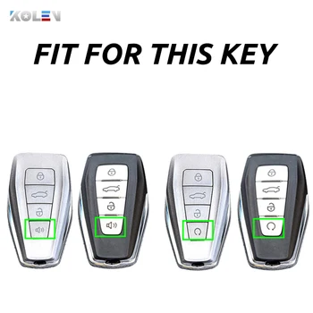 Soft TPU Car Remote Key Case Cover Holder Shell Geely Coolray 2019-2020 4 pulsanti accessori per lo Styling dell'auto portachiavi con fibbia Fob - Soft TPU Car Remote Key Case Cover Holder Shell Geely Coolray 2019 2020 4 pulsanti