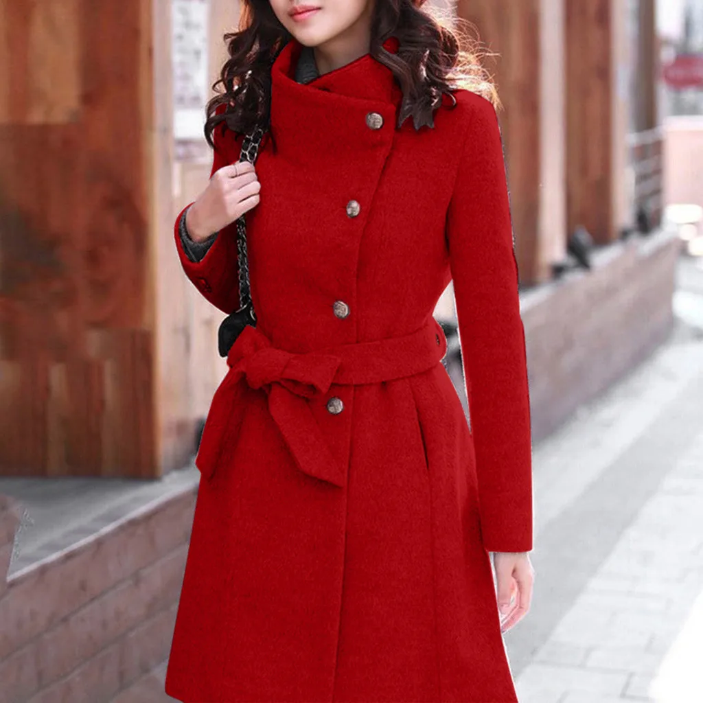 35& зимнее женское шерстяное пальто, женская ветровка, теплая верхняя одежда, на пуговицах, асимметричный подол, плащ, пальто, женское пальто
