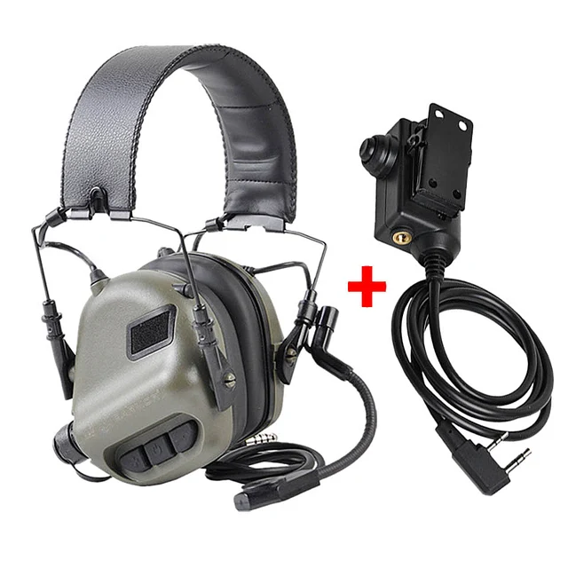 US $92.99 EARMOR Tactical Headset & PTT Set M32 Mod3 Upgrade Headphones Fit Military Aviation Communication E