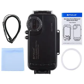 

PULUZ 40m Waterproof Diving Undersea Housing Cover Case Wear-resistant Full Cover Protection shell for Huawei P20 Pro
