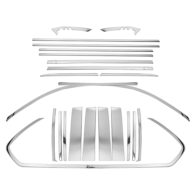 For 2010-Toyota Land Cruiser Prado 150 Lc150 Fj150 Tuning Modification Decoration Stainless Steel Car Window Body Kit car window body kit