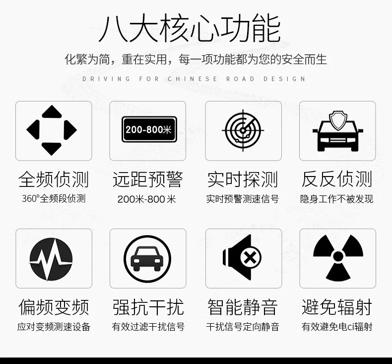 Перекрестная граница Tmall Signature V7 Внешняя торговля электронная собака автомобиль установлен радар Тахометр автомобиль Мобильная скорость радар Английский Русский