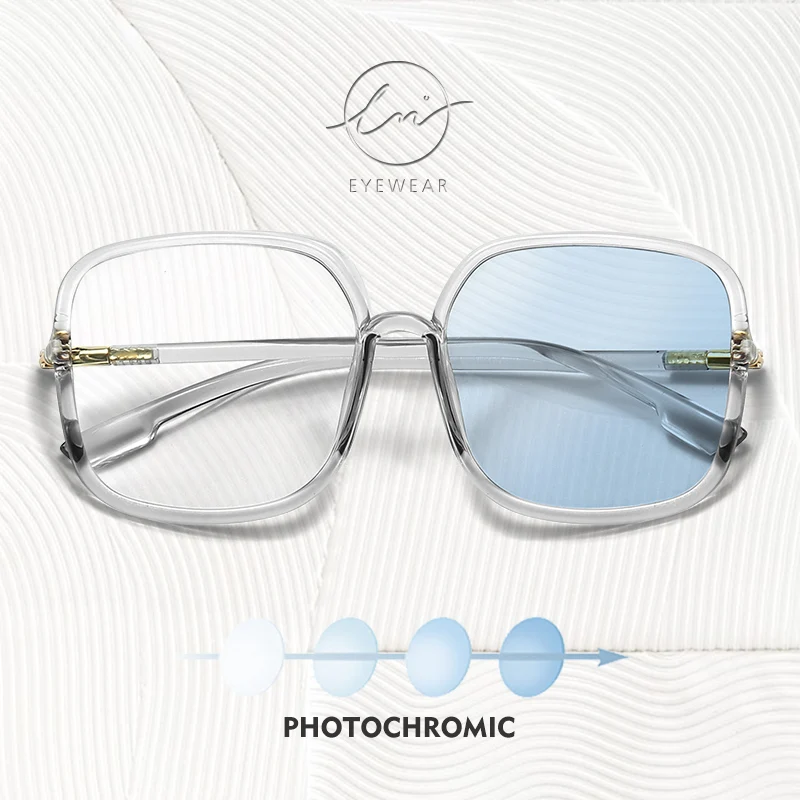 

LM Anti Blue Ray Computer Glasses Photochromic Women Men Screen Radiation Eyewea Office Gaming Goggle UV Blocking Eye Spectacles